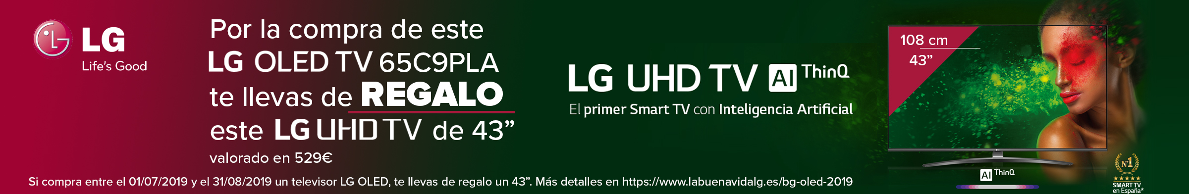 LG OLED TV + TV UHD de REGALO