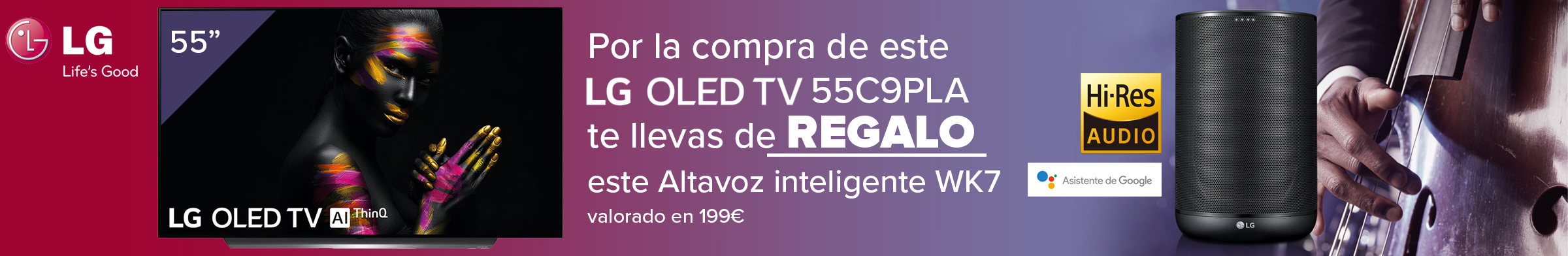 LG OLED TV + Altavoz inteligente de REGALO