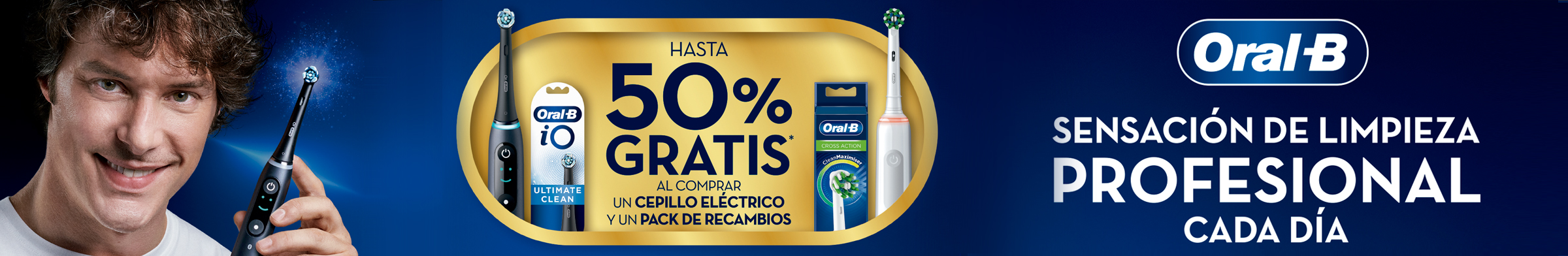 Promo Oral-B: Hasta 50% GRATIS en tu CEPILLO + RECAMBIOS